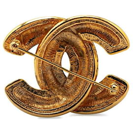 Chanel-Chanel Coco Mark Gold Brooch-Golden,Metallic