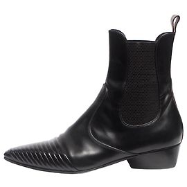 Louis Vuitton Bottines Chelsea en cuir noir - taille EU 38,5 Noir