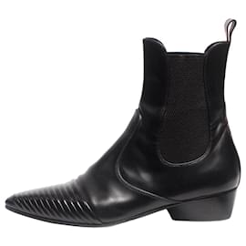 Louis Vuitton-Black leather Chelsea boots - size EU 38.5-Black