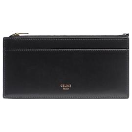 Céline-Black zipped elongated cardholder-Black