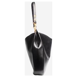 Céline-Black leather rounded shoulder bag-Black