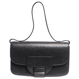Alaïa Bolsa de ombro de couro cinza escuro Cinza