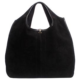 Jerome Dreyfuss Schwarze Paco Wildleder-Tote Schwarz