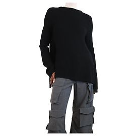 Helmut Lang Haut en tricot noir à dos ouvert - taille XS Noir