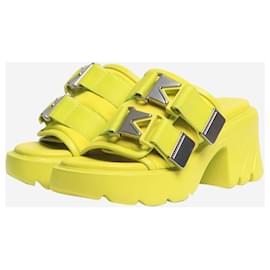 Bottega Veneta-Acid yellow Flash padded sandals - size EU 38-Yellow