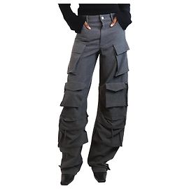 Attico Graue Cargo-Hosen - Größe UK 4 Grau
