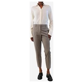 Theory-Grey tapered trousers - size UK 6-Grey