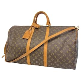 Louis Vuitton-Louis Vuitton Monogram Keepall Bandouliere 55-Brown