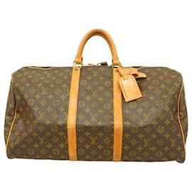 Louis Vuitton-Louis Vuitton Boston Bag Monogram Keepall 55-Brown