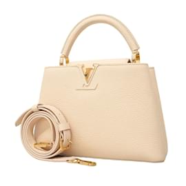 Louis Vuitton-Louis Vuitton Handbag Taurillon Capucines BB M54294-White