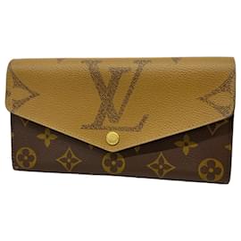 Louis Vuitton-Louis Vuitton Long Wallet Monogram Reverse Giant-Brown