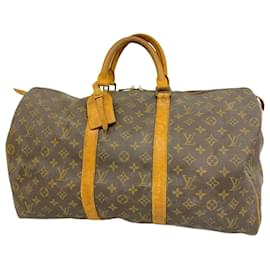Louis Vuitton-Louis Vuitton Monogram Keepall 50 Boston Bag-Brown