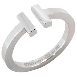 Tiffany & Co-Tiffany T Square Band Ring in 18K White Gold-Other