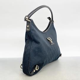 Gucci-Gucci Shoulder Bag GG Canvas Abby 130737-Black