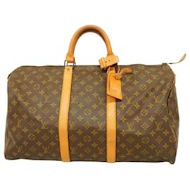 Louis Vuitton-Louis Vuitton Monogram Keepall 50 Boston Bag-Brown