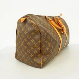 Louis Vuitton-Louis Vuitton Monogram Keepall 50 Boston Bag-Brown