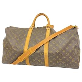 Louis Vuitton-Louis Vuitton Boston Bag Monogram Keepall Bandouliere 55-Brown