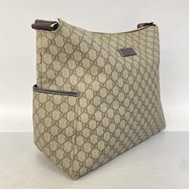Gucci-Gucci GG Supreme Brown Shoulder Bag-Brown