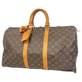 Louis Vuitton-Louis Vuitton Monogram Keepall 45 Boston Bag-Brown