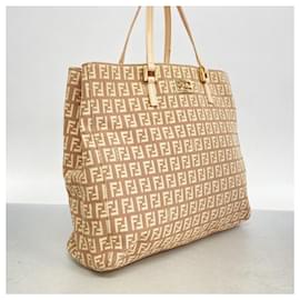 Fendi-Sac fourre-tout Fendi en toile nylon Zucchino-Beige