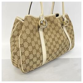 Gucci-Gucci Tote Bag GG Canvas Twins-Brown