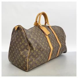 Louis Vuitton-Louis Vuitton Monogram Keepall 55 Boston Bag-Brown