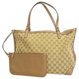 Gucci-Gucci Brown Canvas Tote Bag-Brown