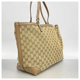 Gucci-Gucci Brown Canvas Tote Bag-Brown