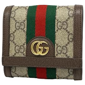 Gucci-Gucci Ophidia Bi-Fold Wallet-Brown