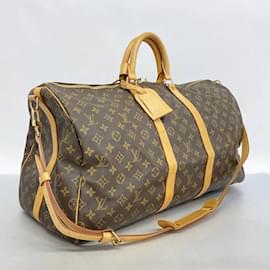 Louis Vuitton-Louis Vuitton Boston Bag Monogram Keepall Bandouliere 55-Brown
