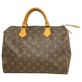 Louis Vuitton-Louis Vuitton Monogram Speedy 30 Handbag-Brown