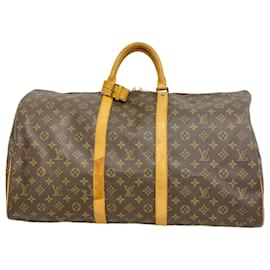Louis Vuitton-Louis Vuitton Monogram Keepall 55 Boston Bag-Brown