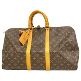 Louis Vuitton-Louis Vuitton Monogram Keepall 45 Boston Bag-Brown