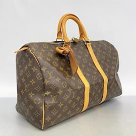 Louis Vuitton-Louis Vuitton Monogram Keepall 45 Boston Bag-Brown