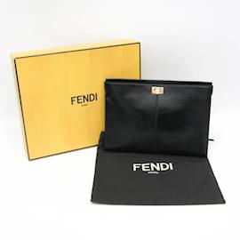 Fendi-Pochette en cuir pour femme Fendi 8M0413-Noir