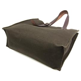 Hermès-Sac de shopping Hermes Etriviere-Kaki,Marron foncé