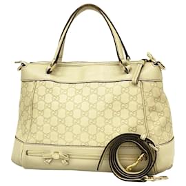 Gucci-Gucci Handbag Guccissima Mayfair-White