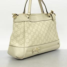 Gucci-Gucci Handbag Guccissima Mayfair-White