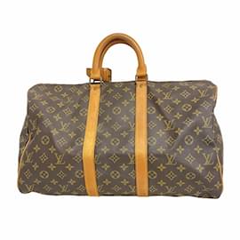 Louis Vuitton-Louis Vuitton Monogram Keepall 45 Boston Bag-Brown