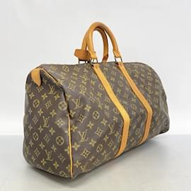 Louis Vuitton-Louis Vuitton Monogram Keepall 45 Boston Bag-Brown