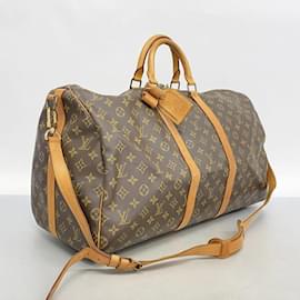 Louis Vuitton-Louis Vuitton Monogram Keepall Bandouliere 55-Brown