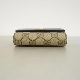 Gucci-Gucci GG Marmont Supreme Bi-Fold Wallet-Brown,Black
