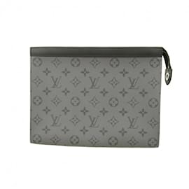 Louis Vuitton-Louis Vuitton Monogram Eclipse Reverse Clutch Bag-Brown,Black