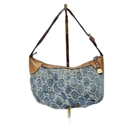 Gucci-Gucci GG Denim Pochette/Shoulder Bag Blue-Blue