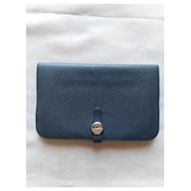 Hermès-Hermès wallet in black leather-Black