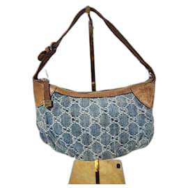 Gucci-Gucci GG Denim Pochette/Shoulder Bag Blue-Blue