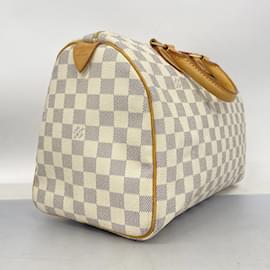 Louis Vuitton-Louis Vuitton Damier Azur Speedy 30 Handbag-White