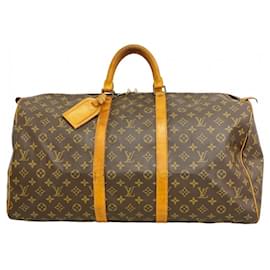 Louis Vuitton-Louis Vuitton Monogram Keepall 55 Boston Bag-Brown