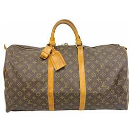 Louis Vuitton-Louis Vuitton Monogram Keepall 55 Boston Bag-Brown