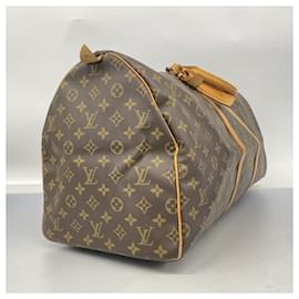 Louis Vuitton-Louis Vuitton Monogram Keepall 55 Boston Bag-Brown